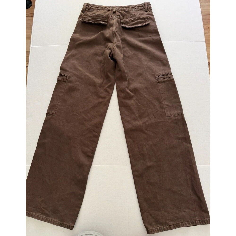 Zara Brown Straight Leg Cargo Pants